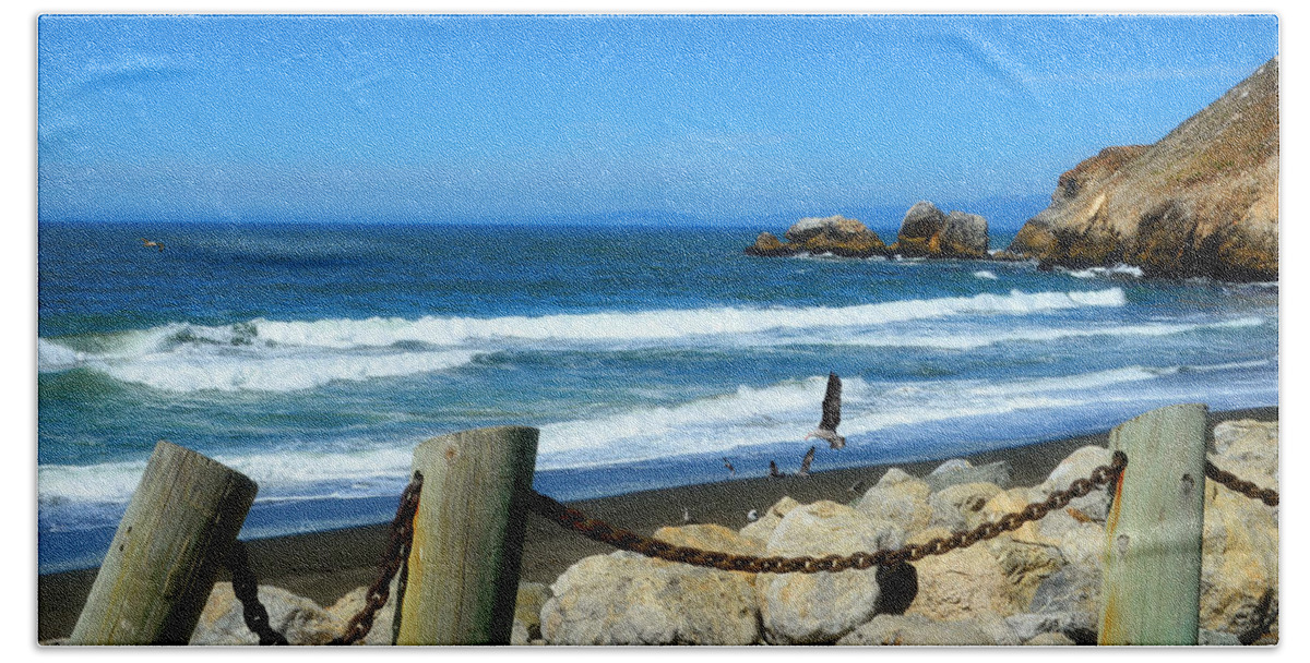 Pacifica Coast Beach Towel featuring the photograph Pacifica Coast by Glenn McCarthy Art and Photography