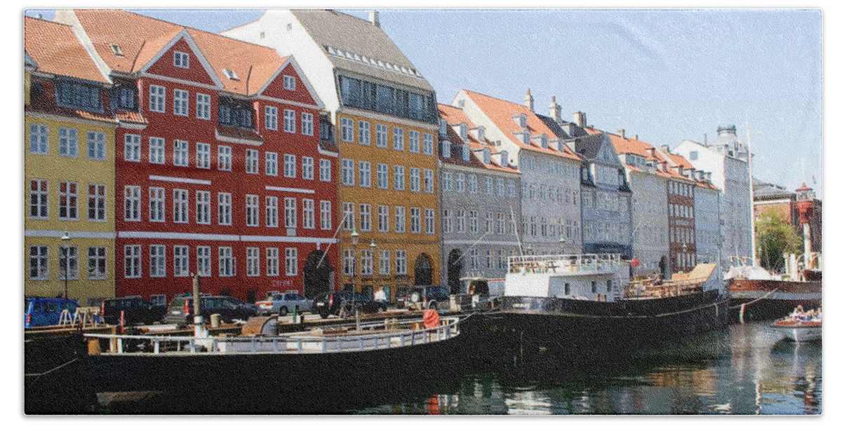 Copenhagen Beach Towel featuring the photograph Painted Houses by Shawn Everhart