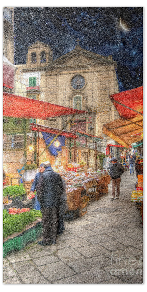 Architecture Beach Sheet featuring the photograph Palermo Market Place by Juli Scalzi