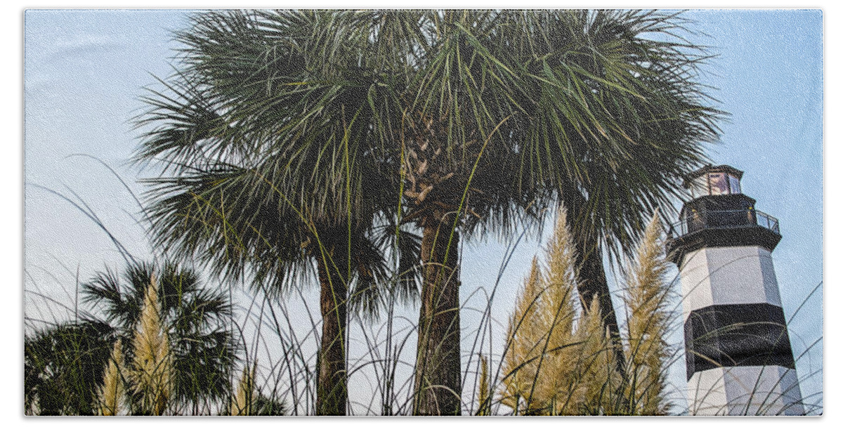 Little River Beach Towel featuring the photograph Palms at Lightkeepers by David Smith