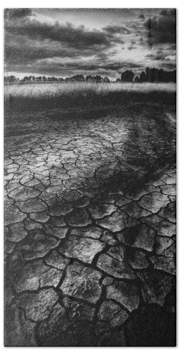 Drought Beach Sheet featuring the photograph Parched Prairie by Dan Jurak