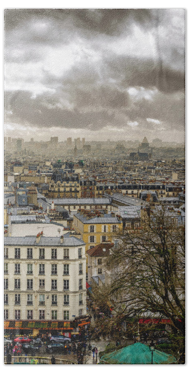 Basilica Beach Sheet featuring the photograph Paris as Seen from the Sacre-Coeur by Pablo Lopez