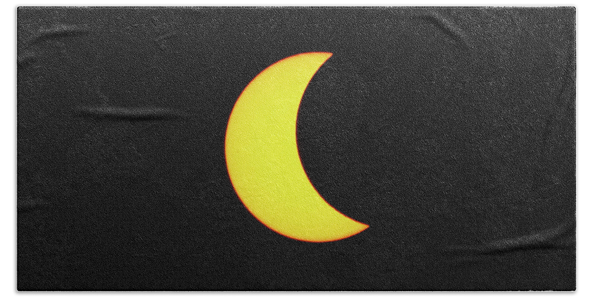 Eclipse Beach Sheet featuring the photograph Partial Eclipse 3 by Walt Baker
