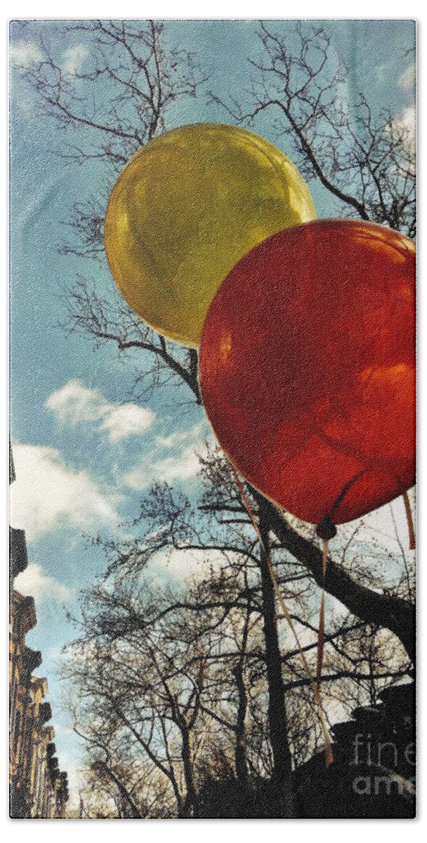 Balloons Beach Towel featuring the photograph Party in Brooklyn by Onedayoneimage Photography
