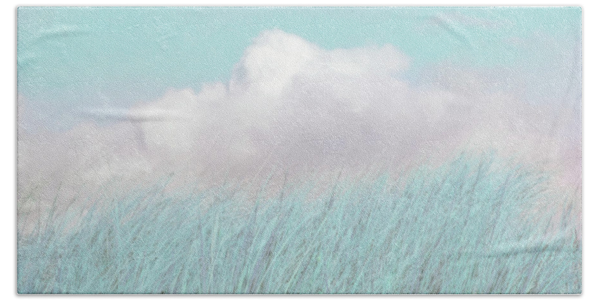 Sea Beach Towel featuring the photograph Pastel Blue Seaside by Hal Halli
