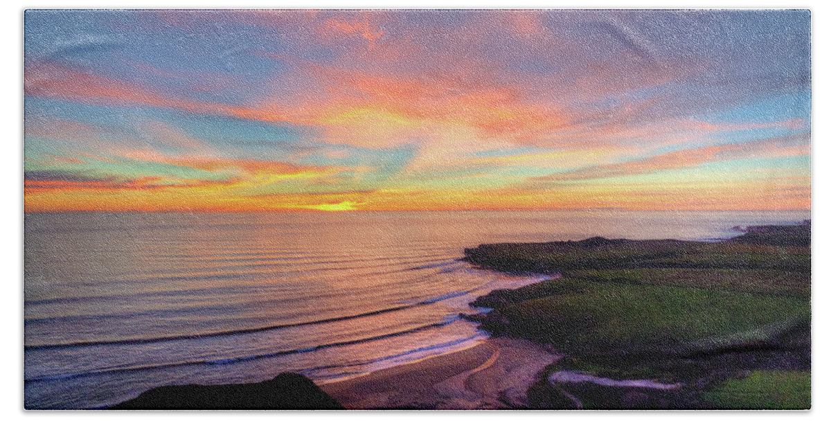 Above Beach Towel featuring the photograph Pastel Palette by David Levy