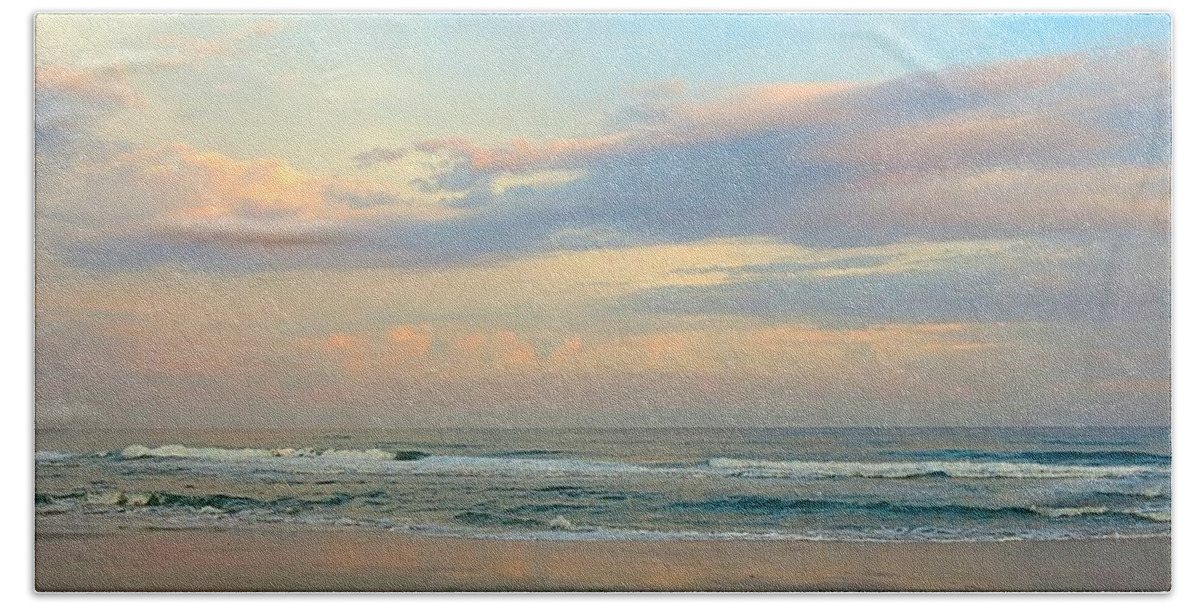 Sunrise Beach Towel featuring the photograph Pastel Sunrise by Betty Buller Whitehead