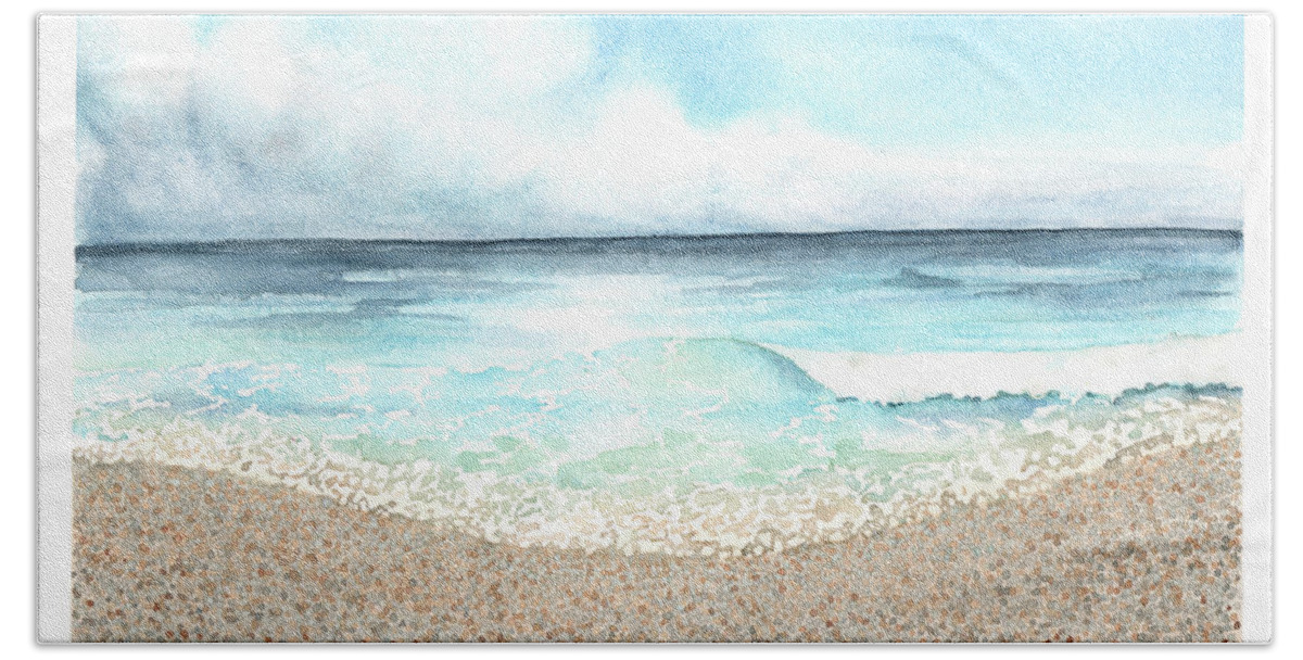 Gulf Coast Beach Towel featuring the painting Peaceful, Easy Feeling by Hilda Wagner
