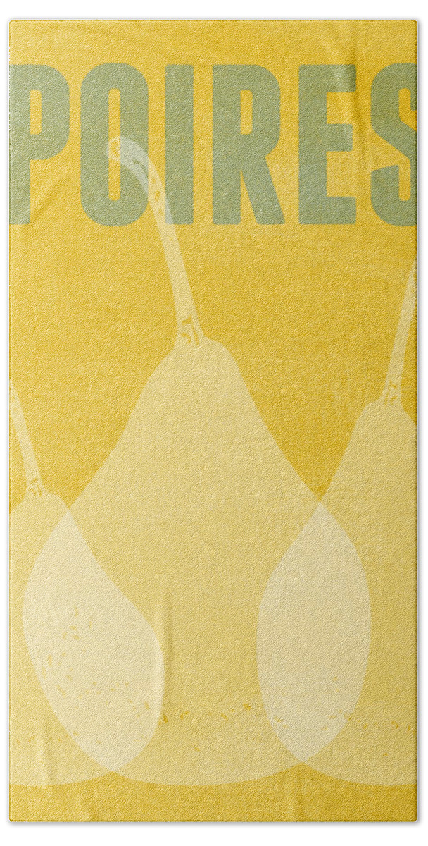 Pears Beach Towel featuring the digital art Pears- Art by Linda Woods by Linda Woods