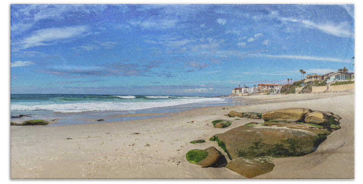 Beach Beach Towel featuring the photograph Perfect Day at Horseshoe Beach by Peter Tellone