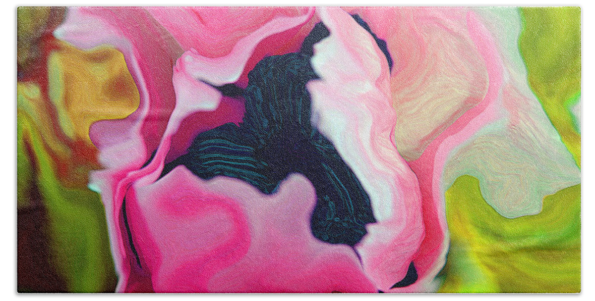 Poppy Beach Towel featuring the digital art Perfect Poppy by Lynellen Nielsen