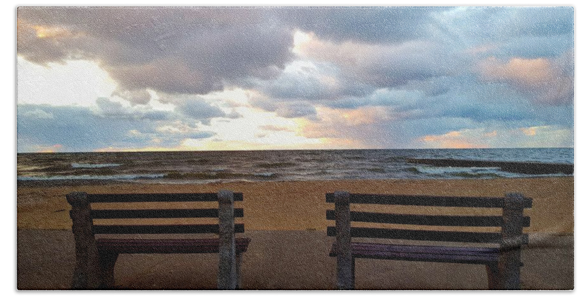 Lake Ontario Beach Towel featuring the photograph Perspectives, Looking Forward, Looking Back by Dani McEvoy