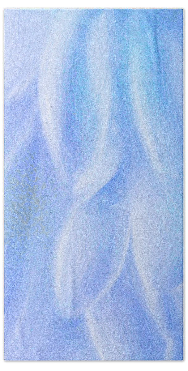 Flowers Beach Towel featuring the digital art Blue Petals by George Robinson