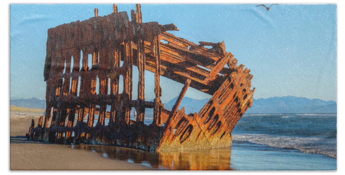 Peter Iredale Beach Towel featuring the photograph Peter Iredale II by Kristina Rinell