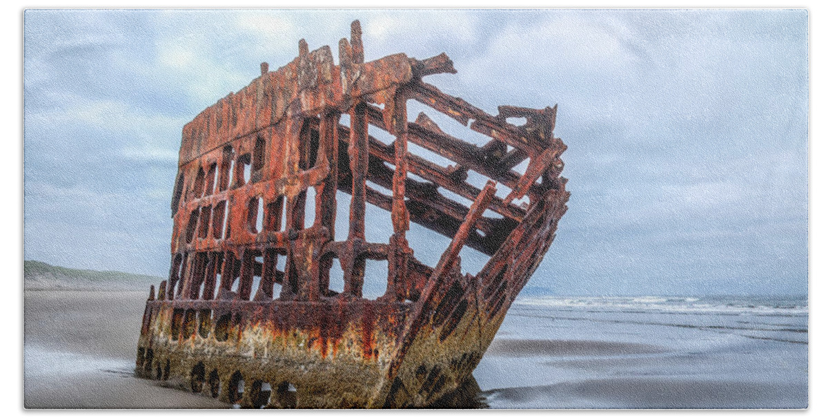 Peter Iredale Beach Towel featuring the photograph Peter Iredale 0030 by Kristina Rinell