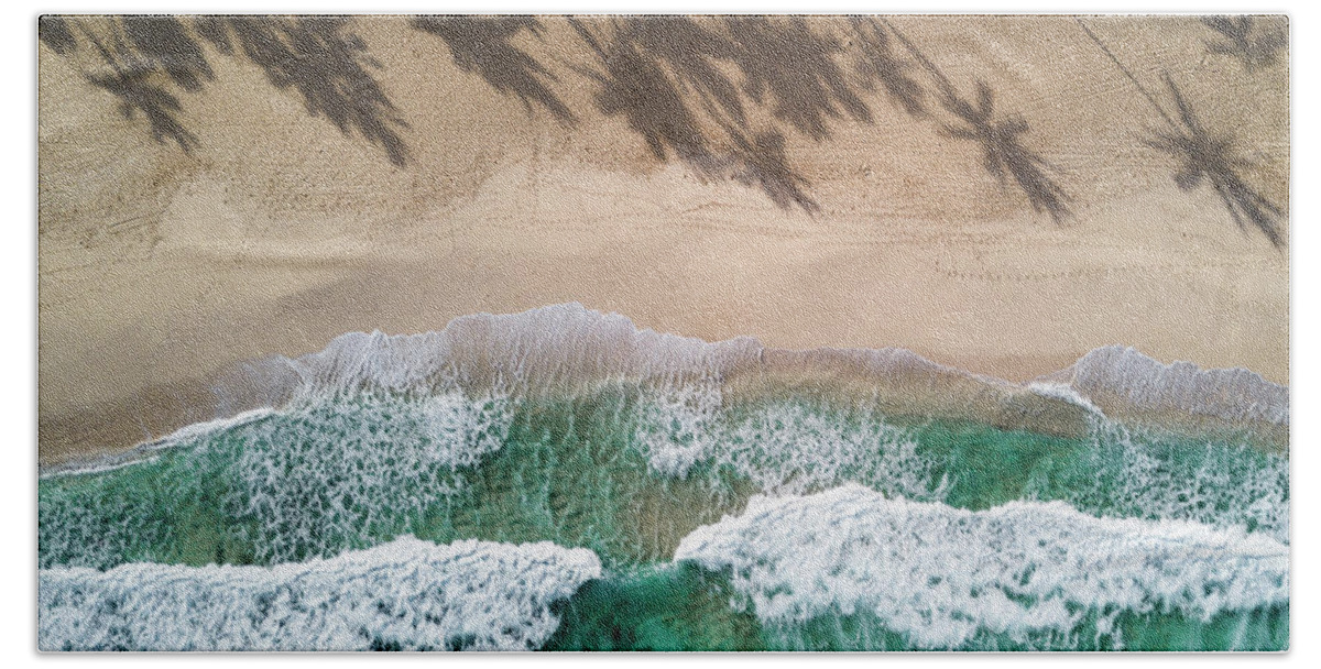  Beach Towel featuring the photograph Pipeline Shadows by Leonardo Dale