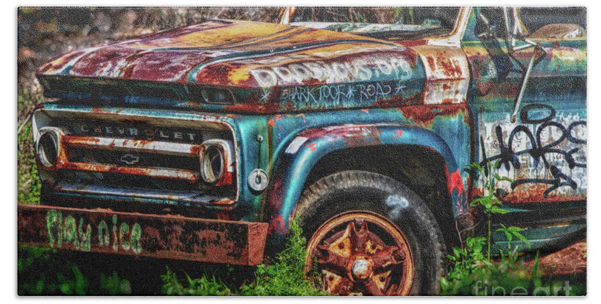 Chevrolet Beach Towel featuring the photograph Play Nice by Doug Sturgess