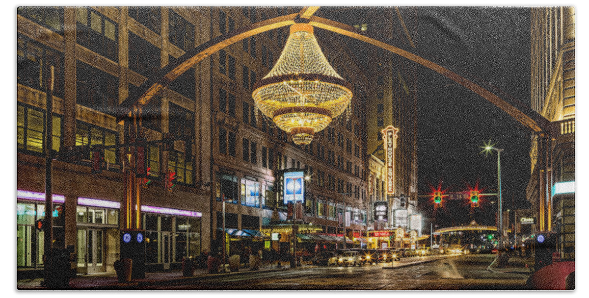 Playhouse Square Beach Towel featuring the photograph Playhouse Square by Dale Kincaid