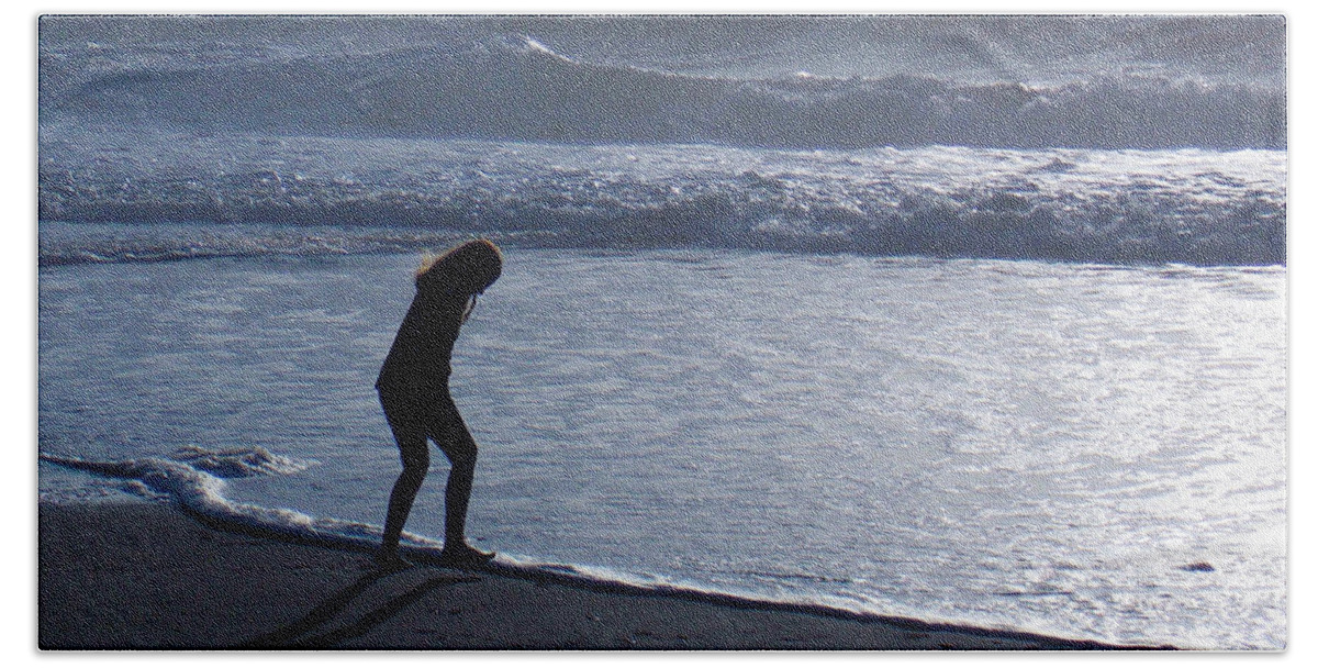 K. Bradley Washburn Beach Towel featuring the photograph Playing in the Ocean by K Bradley Washburn