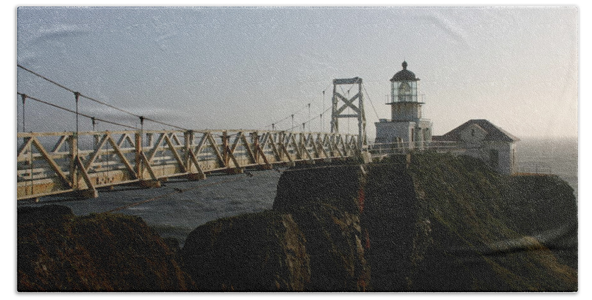 Lighthouse Beach Towel featuring the photograph Point Bonita Lighthouse by Jeff Floyd CA