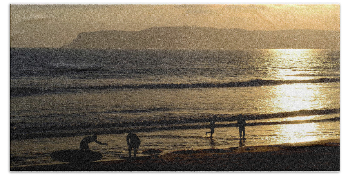 California Beach Towel featuring the photograph Point Loma California Surfers by Katy Hawk