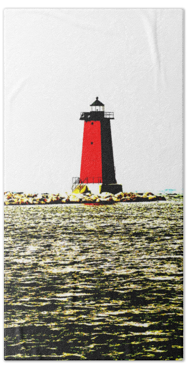 Lighthouse Beach Towel featuring the photograph Polarized Light-House by Daniel Thompson
