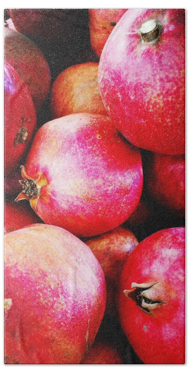 Food And Beverage Beach Towel featuring the photograph Pomegranate by Jarek Filipowicz