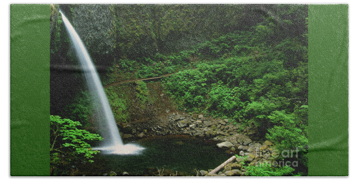 Images Beach Sheet featuring the photograph Ponytail Falls-h by Rick Bures