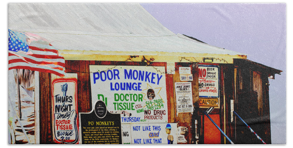 Mississippi Beach Towel featuring the photograph Poor Monkey's Juke Joint by Karen Wagner