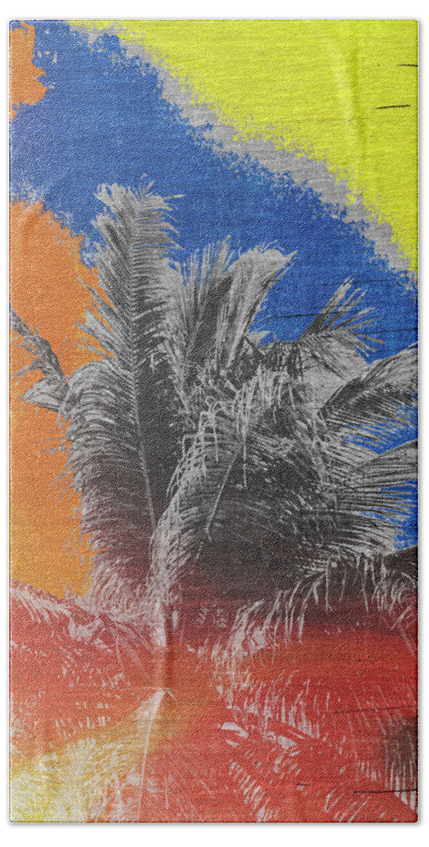 Coconut Tree Beach Sheet featuring the photograph Pop Art Coconut Tree Retro Tropical Vintage Palm by Beverly Claire Kaiya