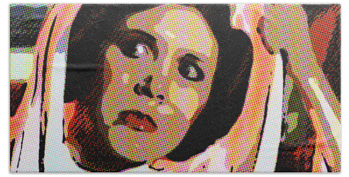 A New Hope Beach Towel featuring the digital art Pop Art Princess Leia Organa by SR Green