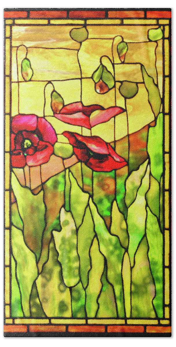 Stained Glass Beach Towel featuring the photograph Poppies 2 by Kristin Elmquist