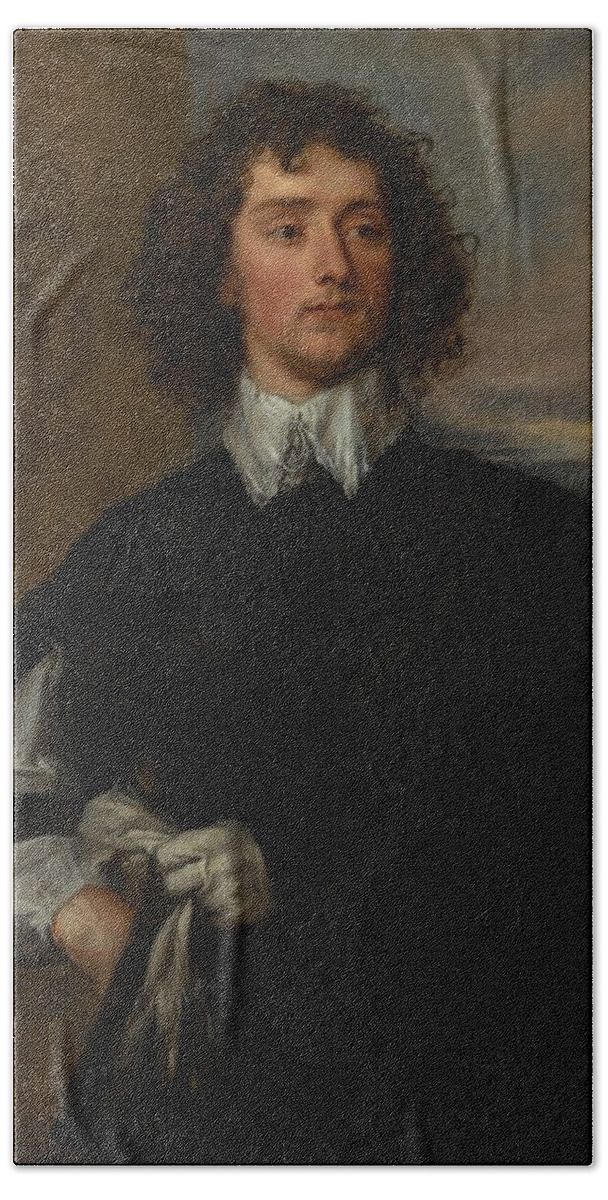 Attributed To Thomas Gainsborough Beach Towel featuring the painting Portrait Of Thomas Hanmer by MotionAge Designs