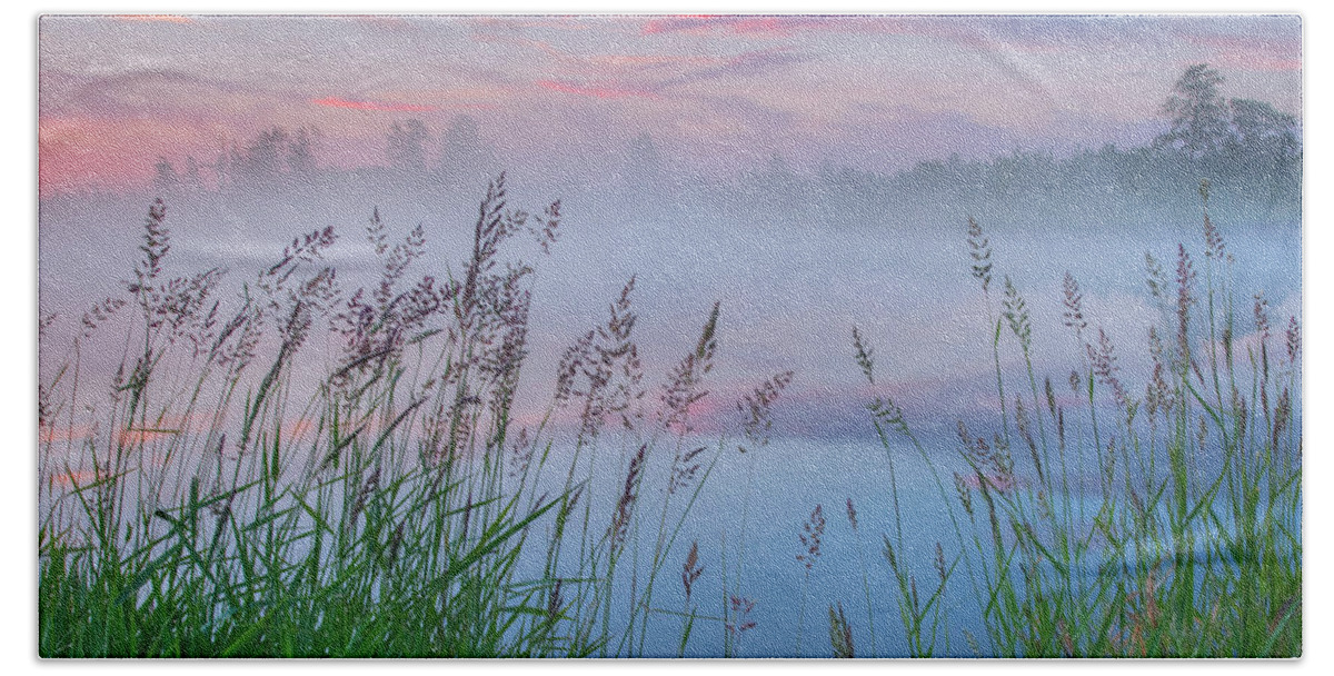 Lake Beach Sheet featuring the photograph Prairie Pond Before Sunrise by Dan Jurak
