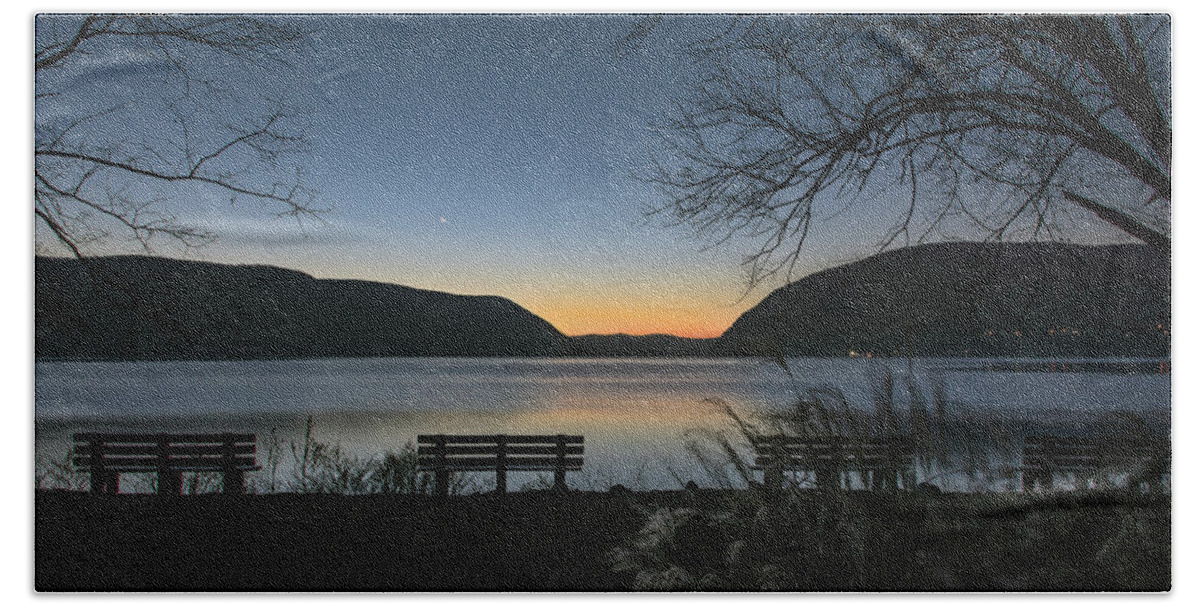 Hudson Valley Beach Towel featuring the photograph Dawn at Plum Point by Angelo Marcialis