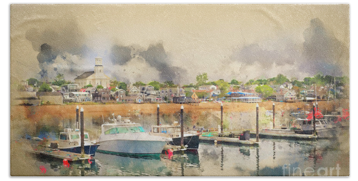 Provincetown Beach Towel featuring the photograph Provincetown Harbor Cape Cod by Jack Torcello
