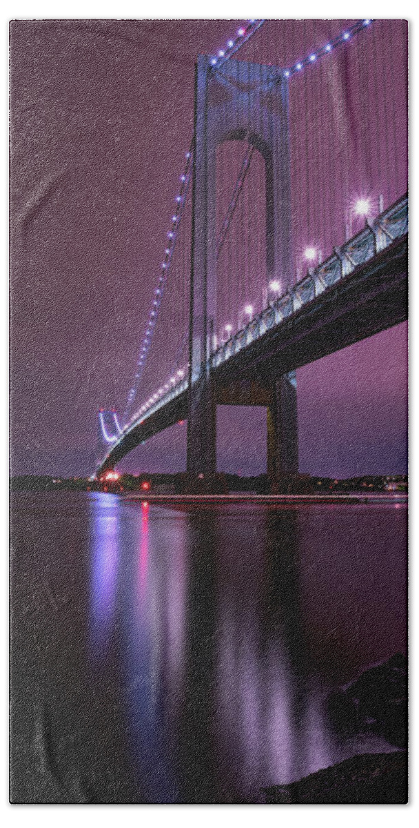 50s Beach Sheet featuring the photograph Purple Bridge by Edgars Erglis