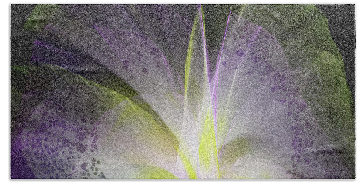 Fractal Beach Towel featuring the digital art Purple Lace by Melissa Messick