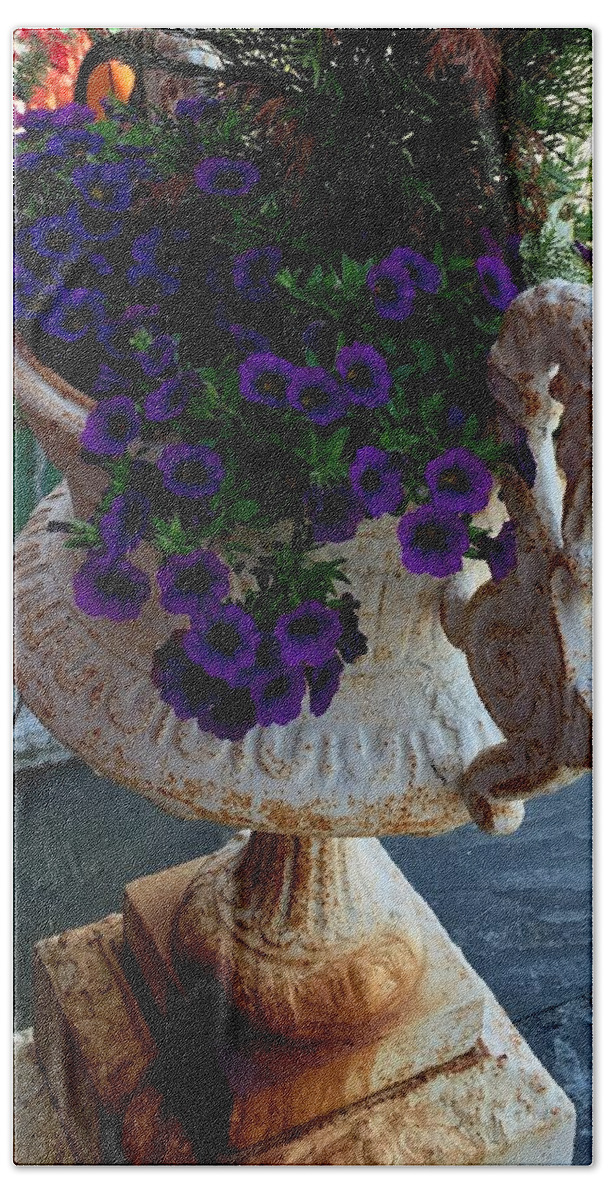 Photo Purple Flowers Canvas Prints Beach Sheet featuring the photograph Purple pleasure by Dottie Visker