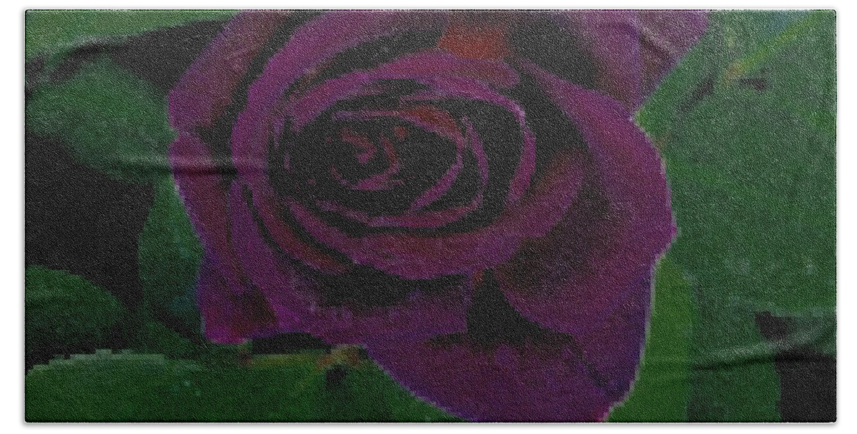Rose Beach Towel featuring the photograph Purple Rose Tapestry by Diane montana Jansson