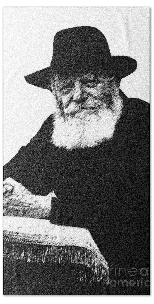 Rabbi Menachem Schneerson Beach Towel featuring the photograph It's A Segulah - Rabbi Menachem Schneerson - Lubavitcher Rebbe by Doc Braham