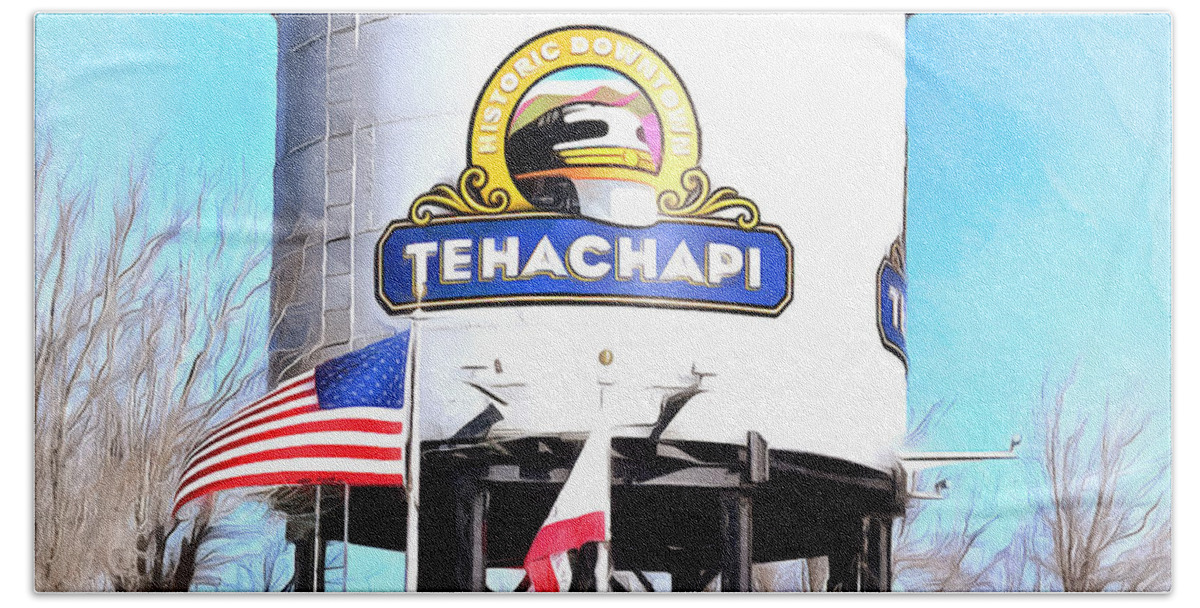 Water Tower Beach Towel featuring the photograph Railroad Park Tehachapi California Detail by Floyd Snyder