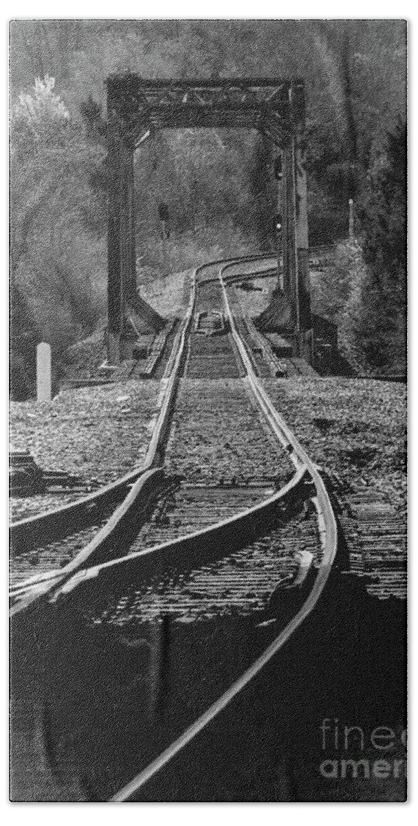 Rails Beach Sheet featuring the photograph Rails by Douglas Stucky