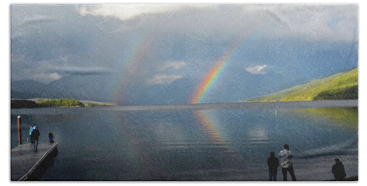 Rainbow Beach Towel featuring the photograph Rainbow 1 by Marty Koch