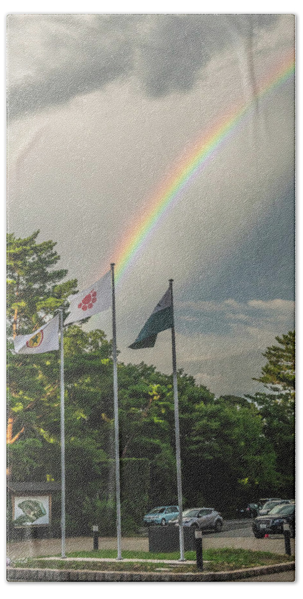 Rainbow Beach Towel featuring the photograph Rainbow Day by Bill Roberts