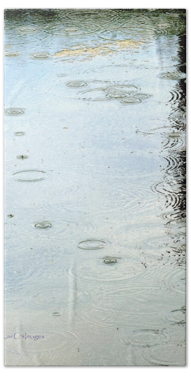Water Beach Towel featuring the photograph Raindrop Abstract by Kae Cheatham
