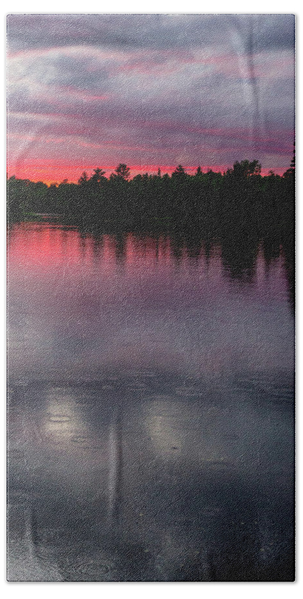 Sunset Beach Towel featuring the photograph Raindrops At Sunset by Mary Amerman