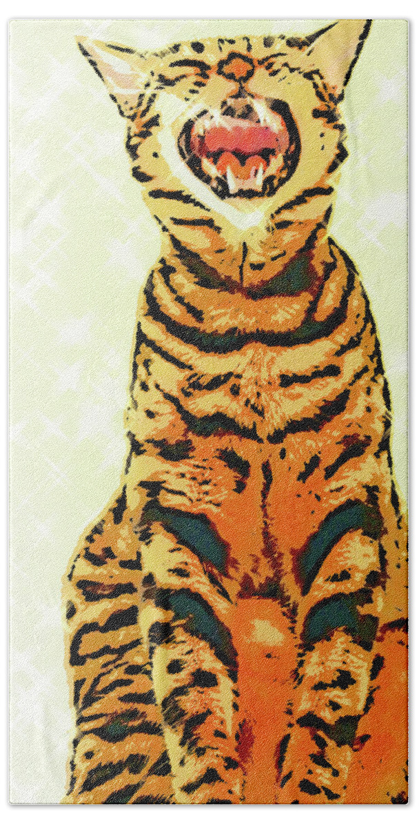 Cat Beach Towel featuring the photograph Ravi Series #5 by Vicki Podesta