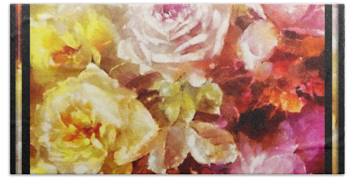 Roses Beach Towel featuring the digital art Ravishing Roses by Charmaine Zoe