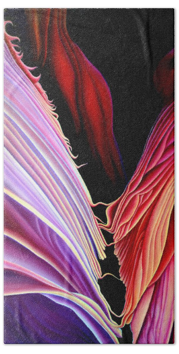 Antalope Canyon Beach Towel featuring the painting Rebirth by Anni Adkins